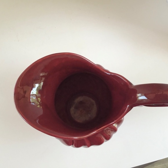 VTG 50s FRANCISCAN WARE Pitcher Jug Swirled Burgundy/Maroon Ceramic Mid Cent - Picture 7 of 10
